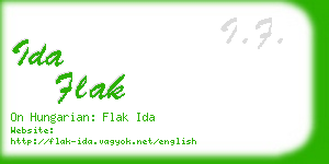 ida flak business card